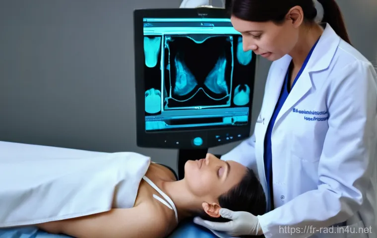 유방암 영상 검사 장단점 - **Prompt for a Modern Breast Cancer Screening Environment (Mammography/Tomosynthesis):**
    "A clea...