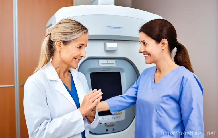 유방 촬영 검사 후기 - **Prompt 1: Serene Morning Preparation for a Mammogram**
    "A candid, soft-focus shot of a woman i...