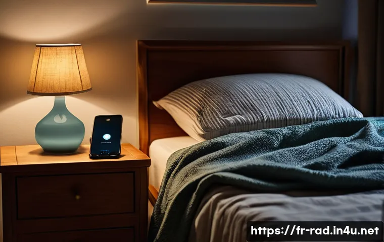 방사선 노출 최소화 팁 - **Prompt 1: Serene, Low-Radiation Bedroom**
    "A cozy and peaceful bedroom scene at night. The roo...